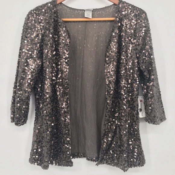 4 for $35 🍄 NWT Charming Charlie Sequin Party Jacket - Picture 6 of 10